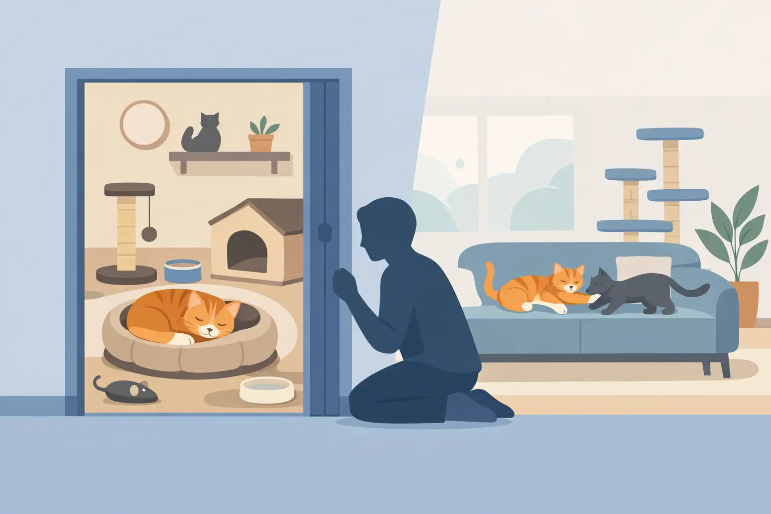 Chambre individuelle pour chat : bon choix ?
