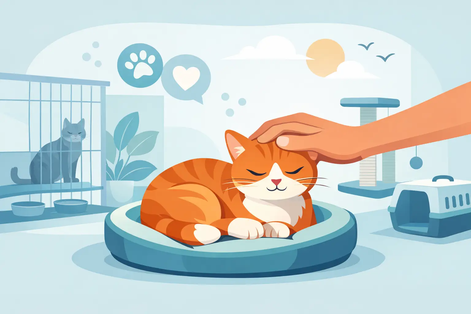 Comment réduire le stress d’un chat en pension