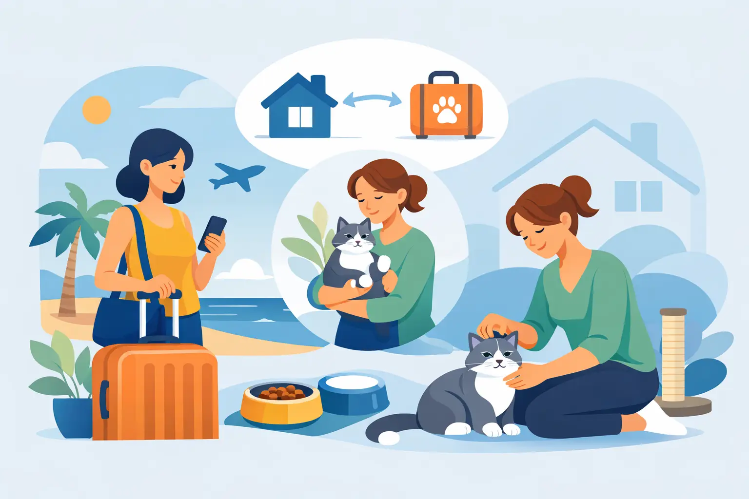 Garde de chat pendant les vacances : bien choisir