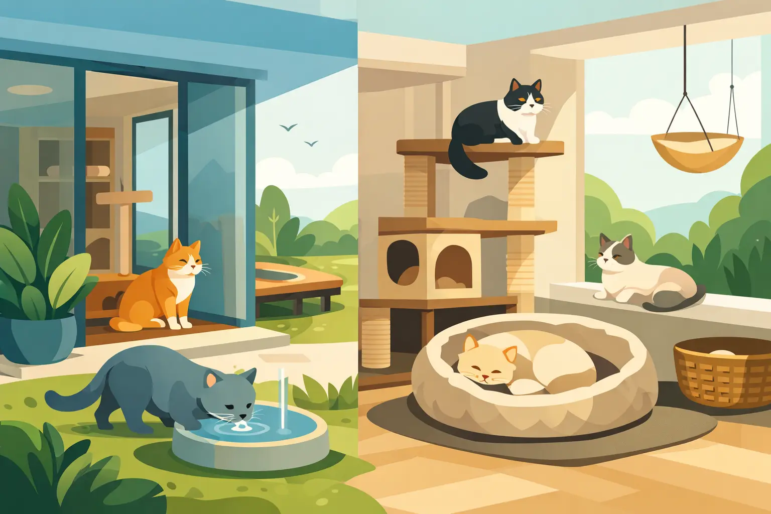 Pension pour chat sans cage: le bon choix ?