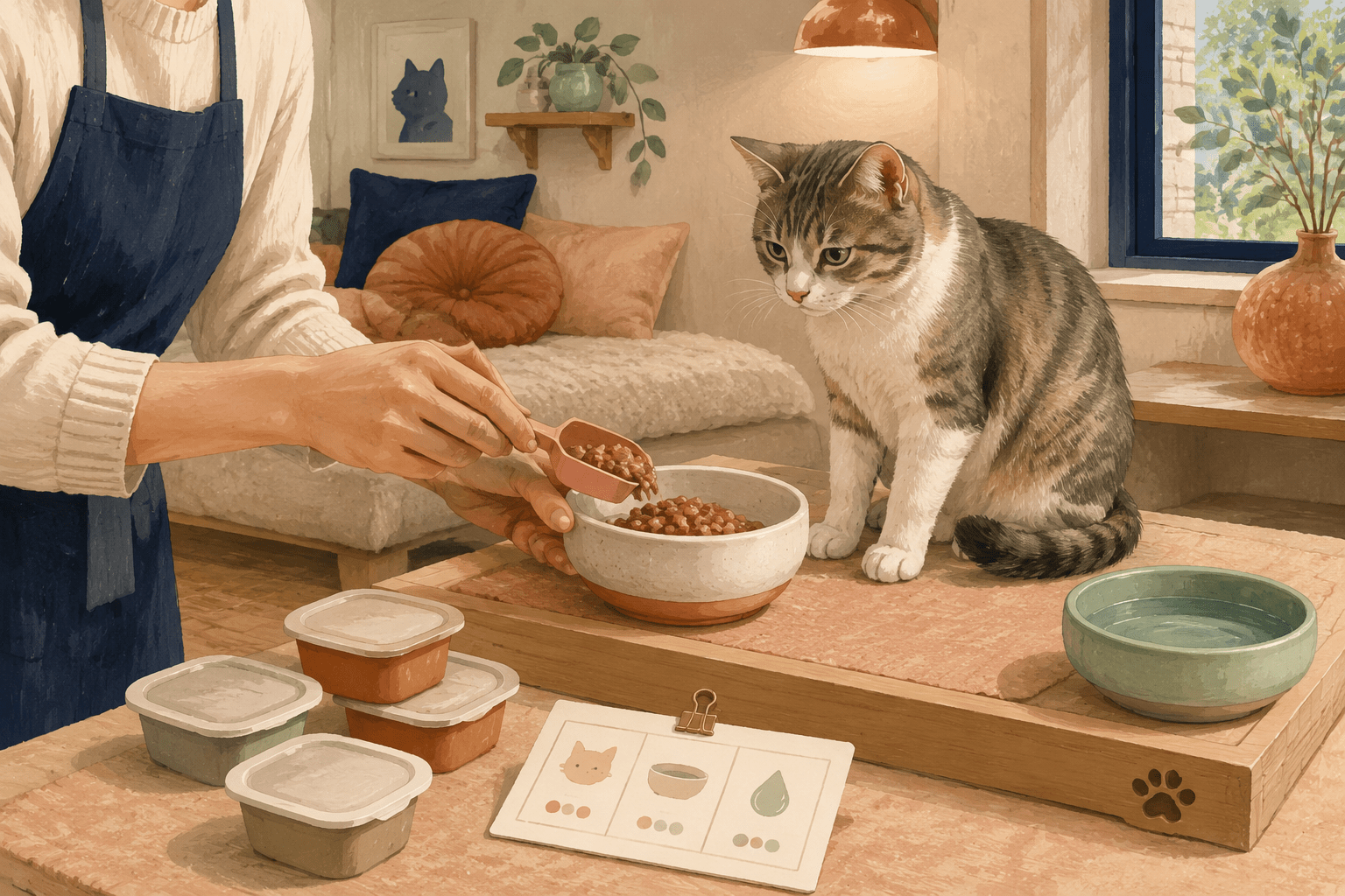 Alimentation spécifique du chat en pension