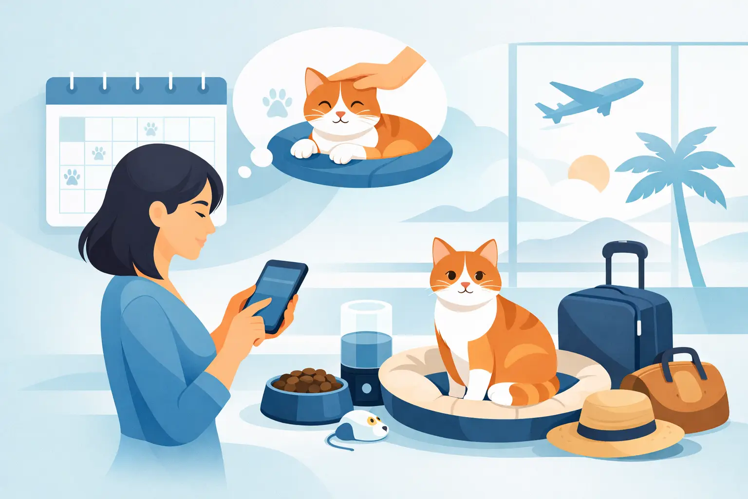 Organiser une absence avec son chat sans stress