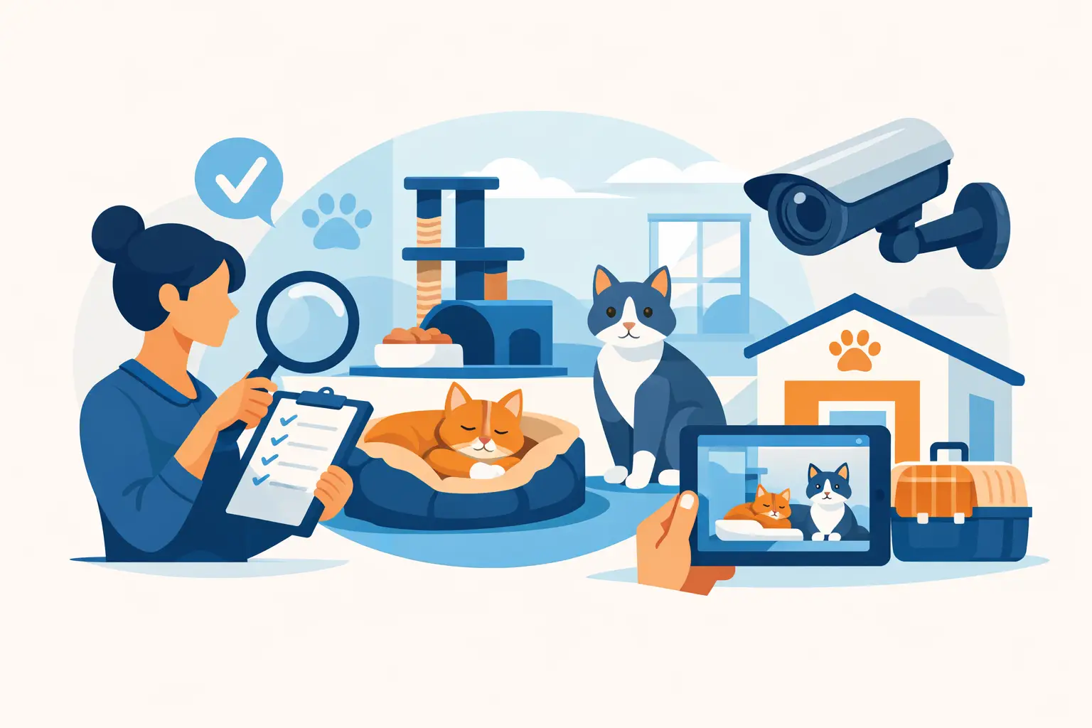 Surveillance chat en pension – que vérifier ?