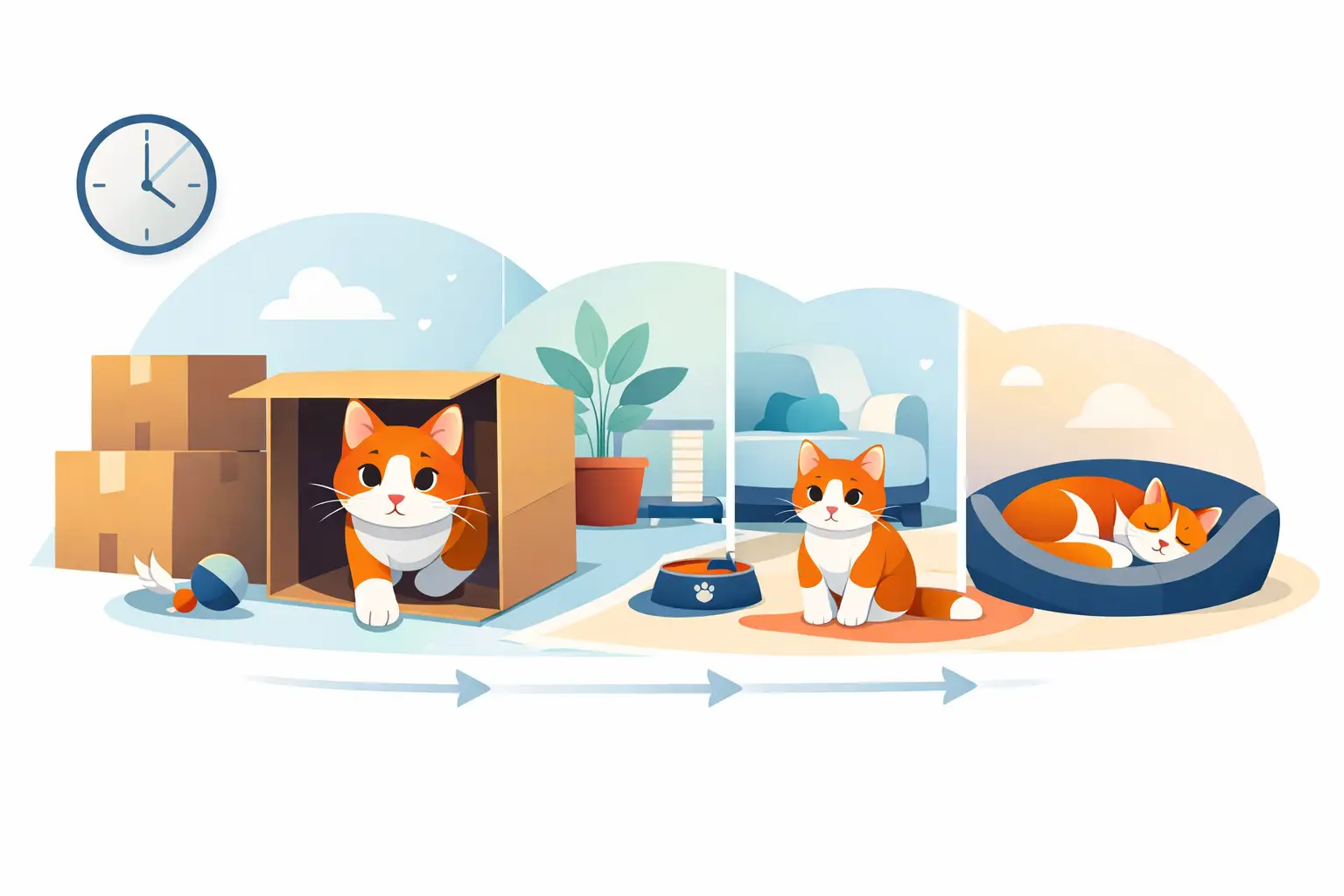Combien de temps dure l’adaptation d’un chat ?